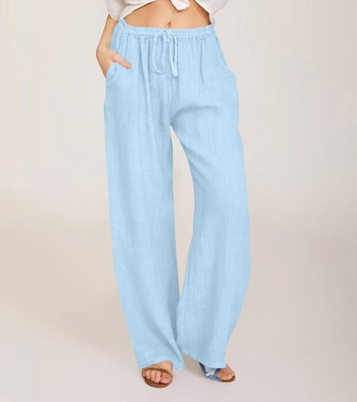 Sloane - Linen Wide Leg Trousers For Summer