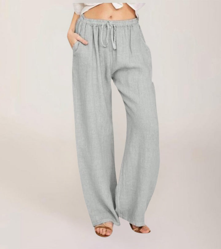 Sloane - Linen Wide Leg Trousers For Summer