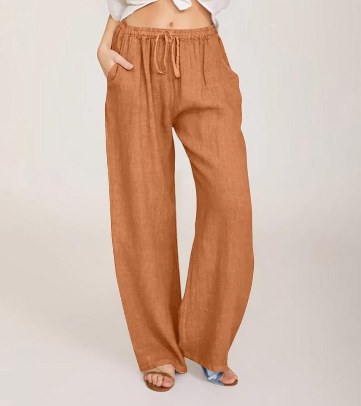 Sloane - Linen Wide Leg Trousers For Summer