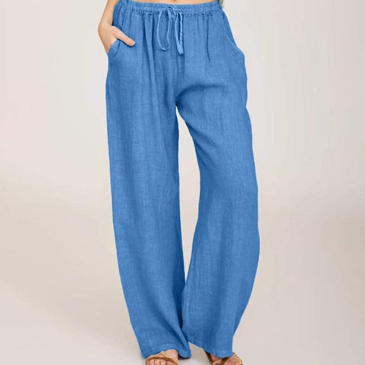 Sloane - Linen Wide Leg Trousers For Summer