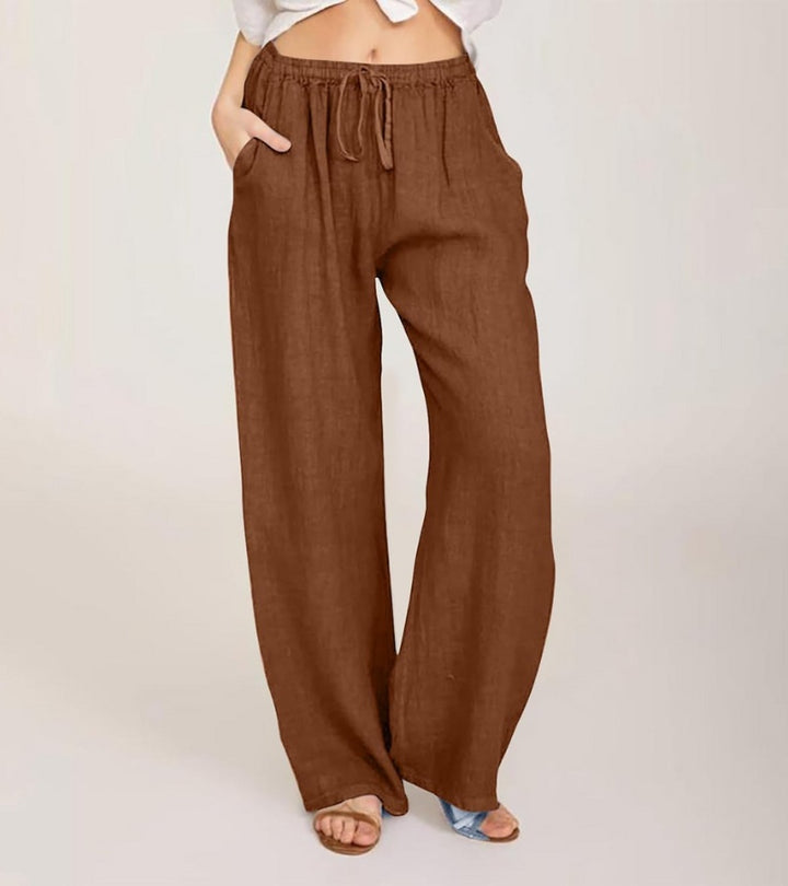 Sloane - Linen Wide Leg Trousers For Summer