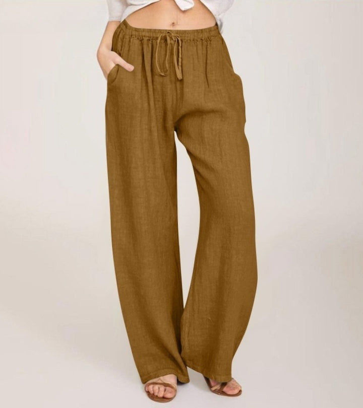 Sloane - Linen Wide Leg Trousers For Summer