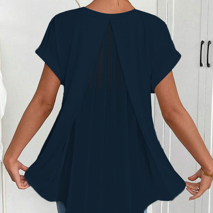 Estella – Short-Sleeve T-Shirt with Patchwork Design