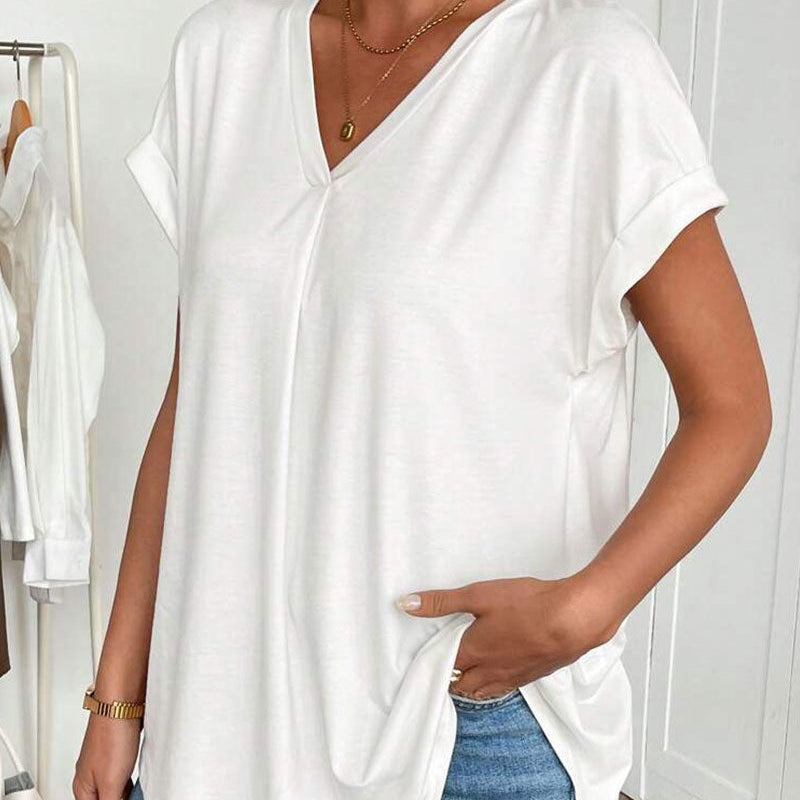 Estella – Short-Sleeve T-Shirt with Patchwork Design
