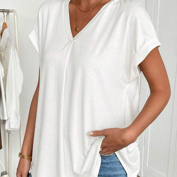 Estella – Short-Sleeve T-Shirt with Patchwork Design