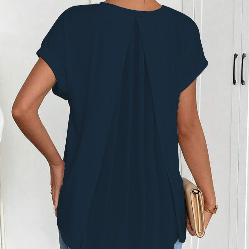 Estella – Short-Sleeve T-Shirt with Patchwork Design