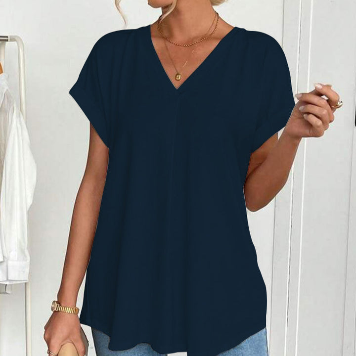 Estella – Short-Sleeve T-Shirt with Patchwork Design