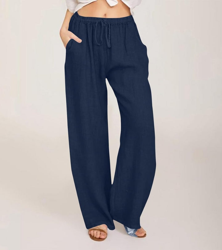 Sloane - Linen Wide Leg Trousers For Summer
