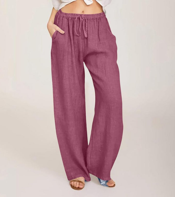 Sloane - Linen Wide Leg Trousers For Summer