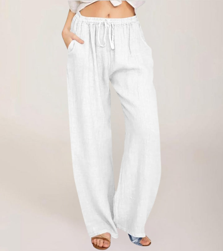 Sloane - Linen Wide Leg Trousers For Summer