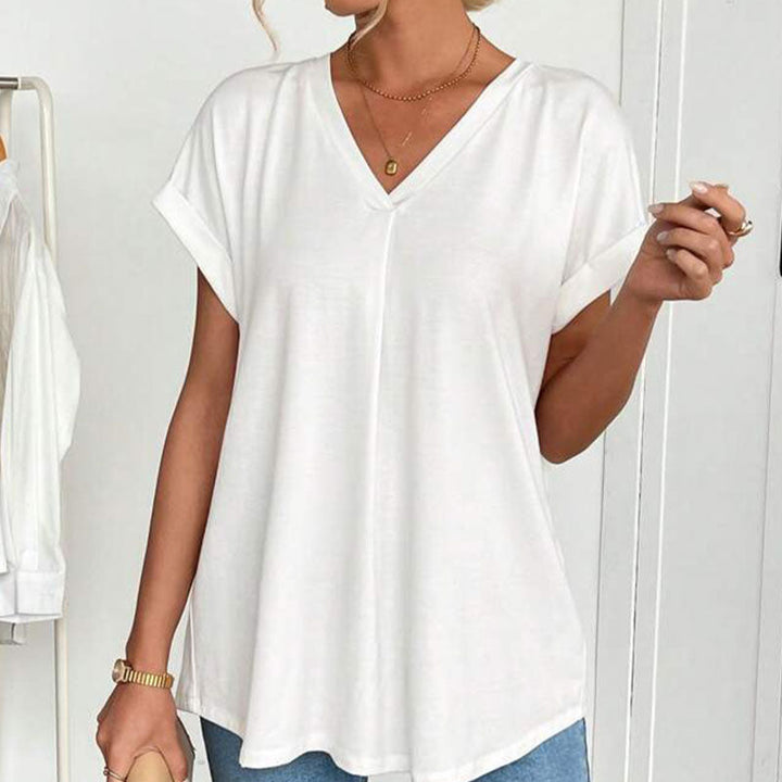 Estella – Short-Sleeve T-Shirt with Patchwork Design