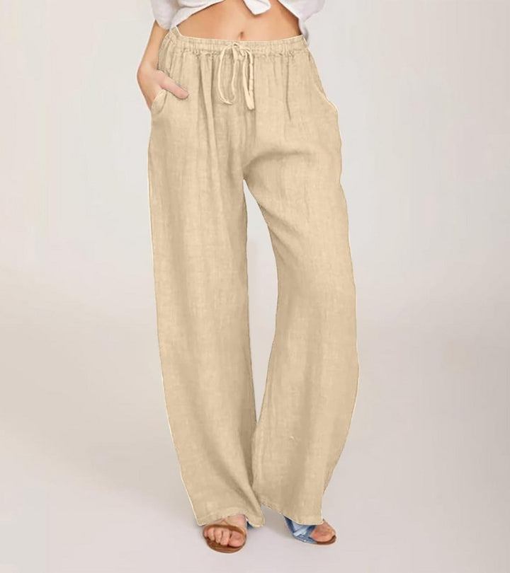 Sloane - Linen Wide Leg Trousers For Summer