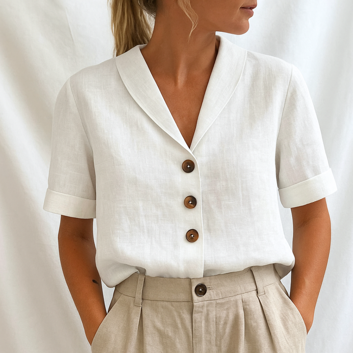 Marie - Elegant Solid Blouse