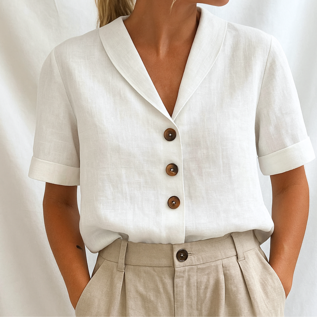 Marie - Elegant Solid Blouse