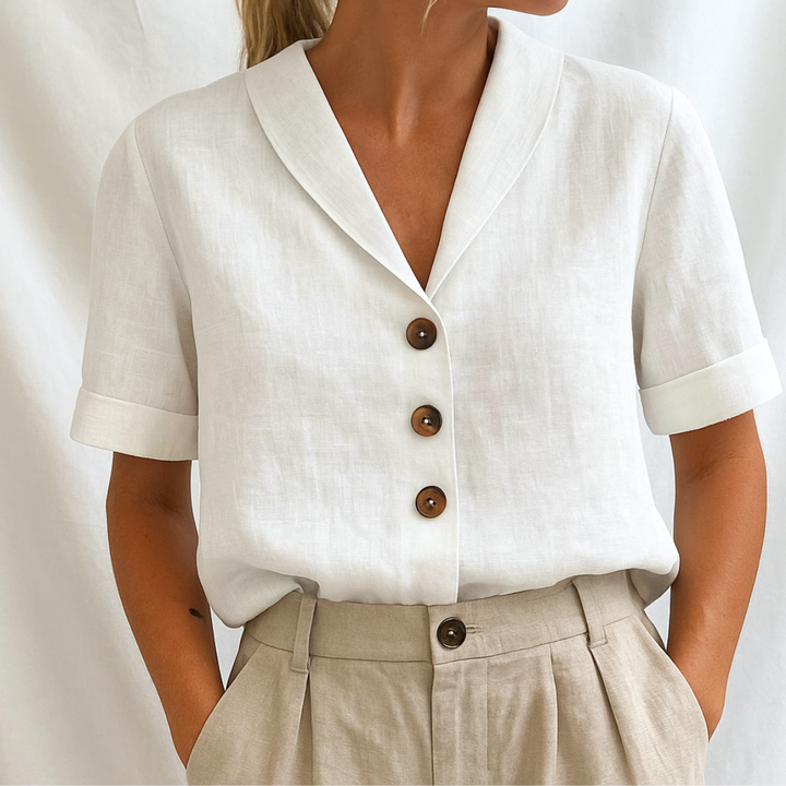 Marie - Elegant Solid Blouse