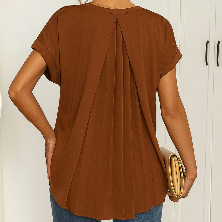 Estella – Short-Sleeve T-Shirt with Patchwork Design