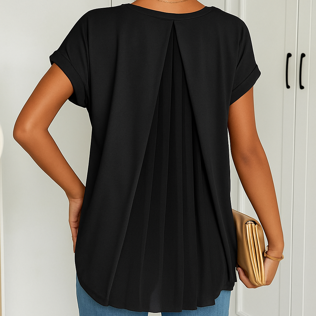 Estella – Short-Sleeve T-Shirt with Patchwork Design
