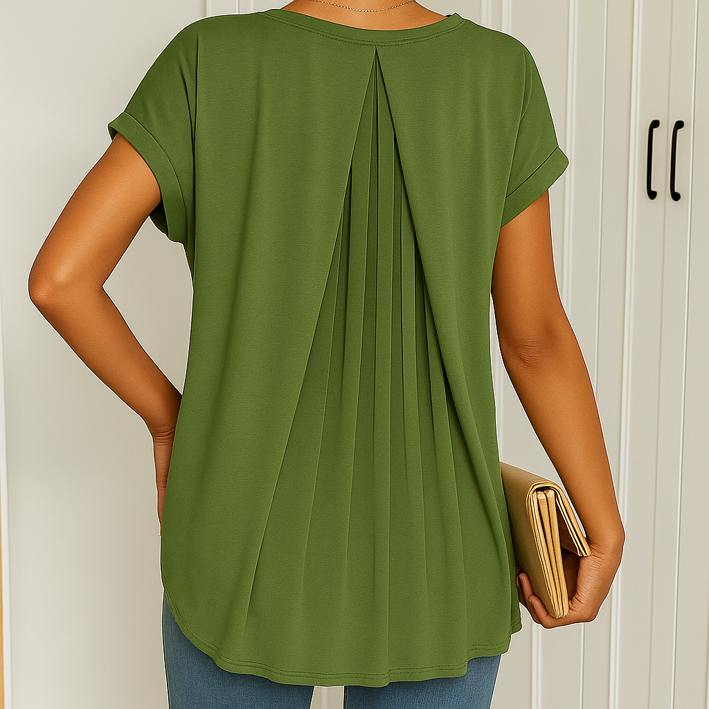 Estella – Short-Sleeve T-Shirt with Patchwork Design