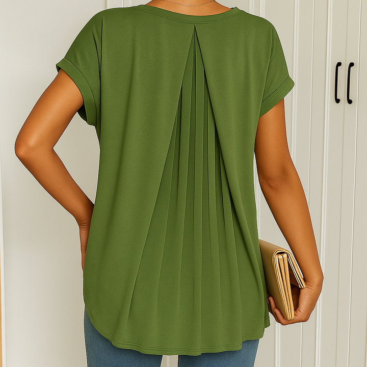 Estella – Short-Sleeve T-Shirt with Patchwork Design