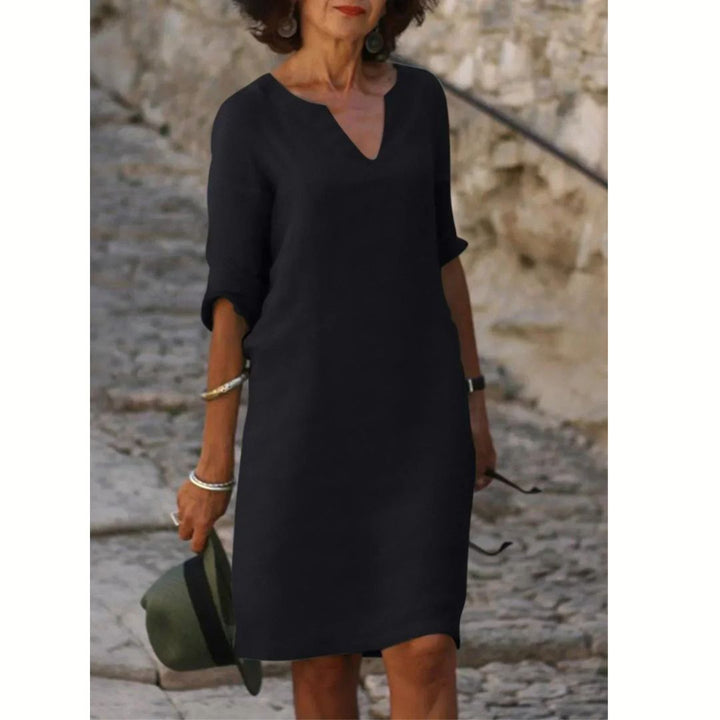 Josette™ - Elegant V-Neck Dress