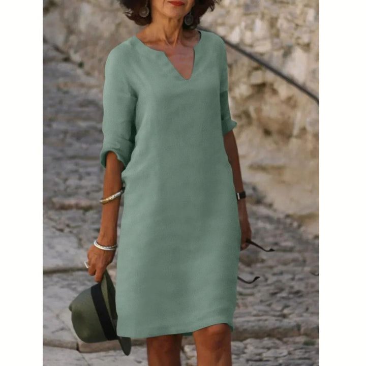 Josette™ - Elegant V-Neck Dress