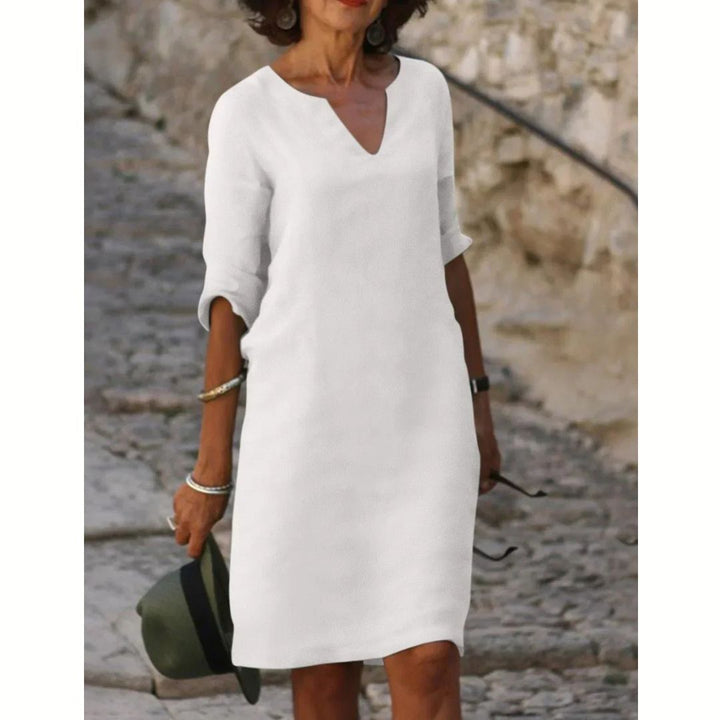 Josette™ - Elegant V-Neck Dress