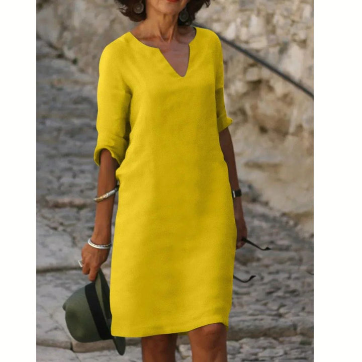 Josette™ - Elegant V-Neck Dress