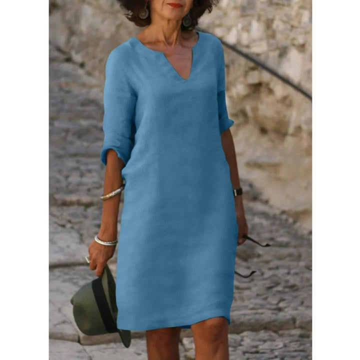 Josette™ - Elegant V-Neck Dress