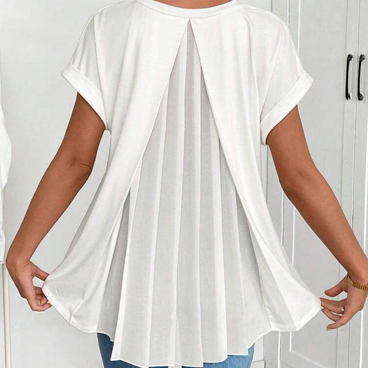 Estella – Short-Sleeve T-Shirt with Patchwork Design