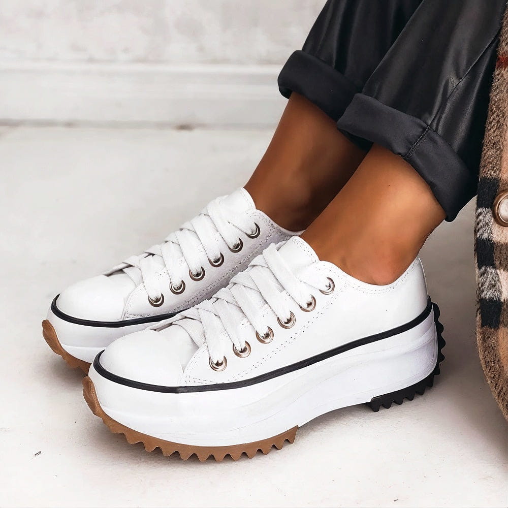 Gianna – Low-Top Thick-Heeled Shoes