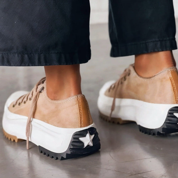 Gianna – Low-Top Thick-Heeled Shoes