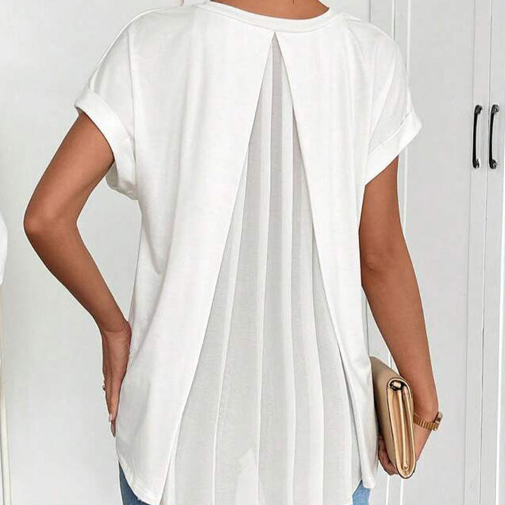 Estella – Short-Sleeve T-Shirt with Patchwork Design
